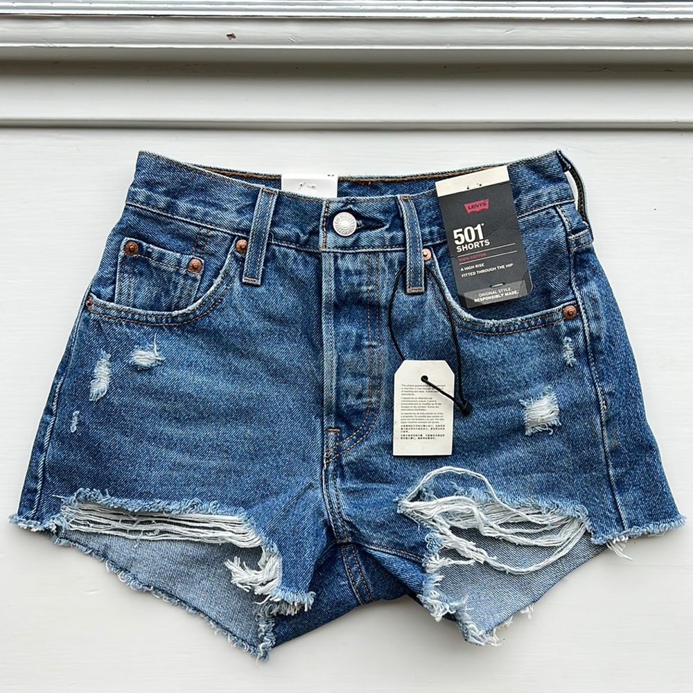 Brand new with tags Levi’s 501 High Rise Shorts in size 23.